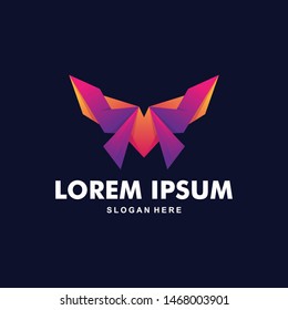 Butterfly modern logo design premium