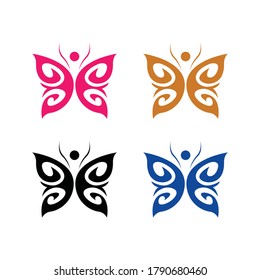butterfly modern logo vector style