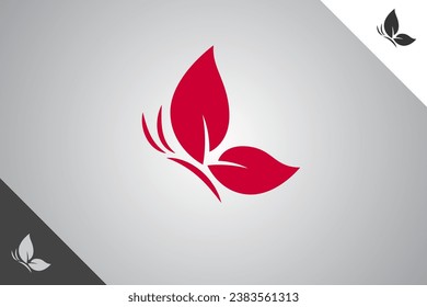 Butterfly modern logotype and symbol. Perfect logo for business related to animal, pet and veterinary. Isolated on background. Vector eps 10.