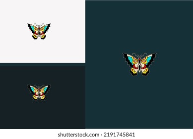 butterfly monster vector illustration design