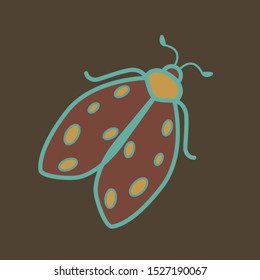Butterfly. Moth. Insect. Bug. Vector flat illustration