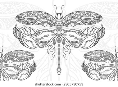 butterfly, moth, ornament, vector, insect, decorative element, symbol print for textile 
