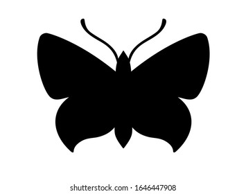 Butterfly or moth - vector silhouette for logo or icon. Vector insect pictogram - butterfly.