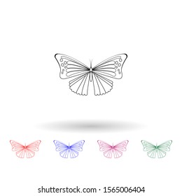 Butterfly multi color icon. Simple thin line, outline vector of insect icons for ui and ux, website or mobile application