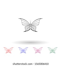 Butterfly multi color icon. Simple thin line, outline vector of insect icons for ui and ux, website or mobile application
