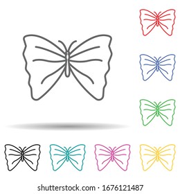 Butterfly multi color set icon. Simple thin line, outline vector of butterfly icons for ui and ux, website or mobile application