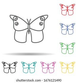 Butterfly multi color set icon. Simple thin line, outline vector of butterfly icons for ui and ux, website or mobile application