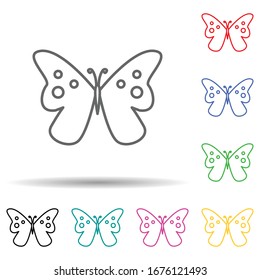 Butterfly multi color set icon. Simple thin line, outline vector of butterfly icons for ui and ux, website or mobile application