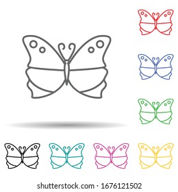Butterfly multi color set icon. Simple thin line, outline vector of butterfly icons for ui and ux, website or mobile application