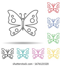 Butterfly multi color set icon. Simple thin line, outline vector of butterfly icons for ui and ux, website or mobile application