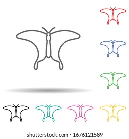 Butterfly multi color set icon. Simple thin line, outline vector of butterfly icons for ui and ux, website or mobile application