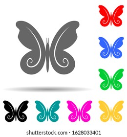 butterfly multi color style icon. Simple glyph, flat vector of ecology icons for ui and ux, website or mobile application