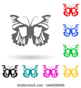 butterfly multi color style icon. Simple glyph, flat vector of insect icons for ui and ux, website or mobile application