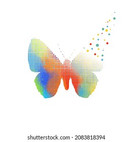 Butterfly multicolored abstract. Vector illustration