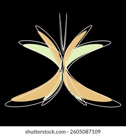 Butterfly multi-colored Mixed media. Vector illustration