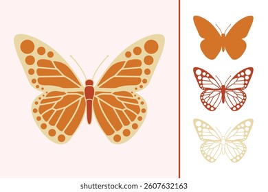 Butterfly multilayered 3d paper craft design for crafting