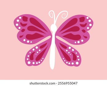 butterfly natural isolated illustration vector	
