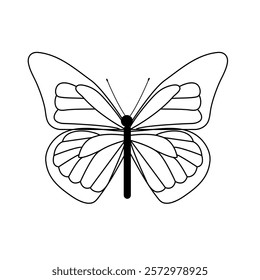 butterfly  nature, illustration, vector icon 
