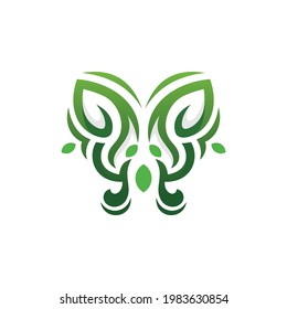 Butterfly Nature Leaf Vector Logo Design