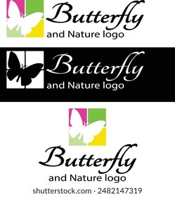 Butterfly nature logo for business or personal use. 