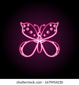 Butterfly neon icon. Simple thin line, outline vector of dia de muertos icons for ui and ux, website or mobile application