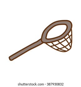 Butterfly Net Doodle Icon