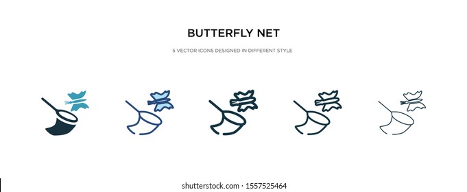 butterfly net icon in different style vector illustration. two colored and black butterfly net vector icons designed in filled, outline, line and stroke style can be used for web, mobile, ui