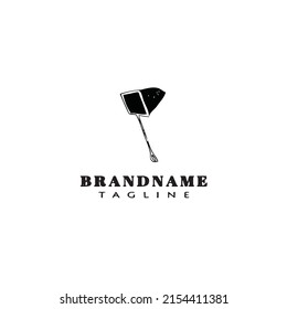 butterfly net logo cartoon icon template black modern isolated vector illustration