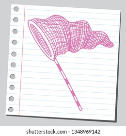 Red de mariposa (dibujo de esbozo)