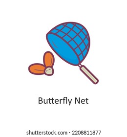 Butterfly Net Vector Filled outline Icon Design illustration. Travel Symbol on White background EPS 10 File