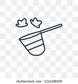 Butterfly Net vector outline icon isolated on transparent background, high quality linear Butterfly Net transparency concept can be used web and mobile