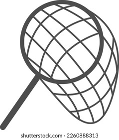 Butterfly netting. Insect capture. Net with transparent background.