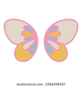 BUTTERFLY NO BODY vector art illustrations 