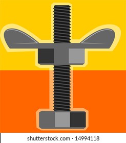 butterfly nut and bolt	
