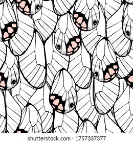 Butterfly nymph wing abstract seamless pattern.