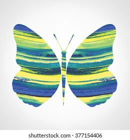 butterfly oil paints vector