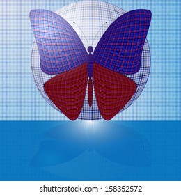 butterfly on the ball