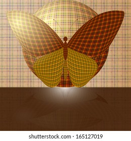 butterfly on the ball