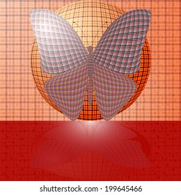 butterfly on the ball