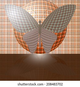 butterfly on the ball