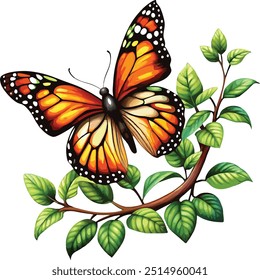 butterfly on flower A butterfly with a butterfly on the front and the word butterfly on the bottom	