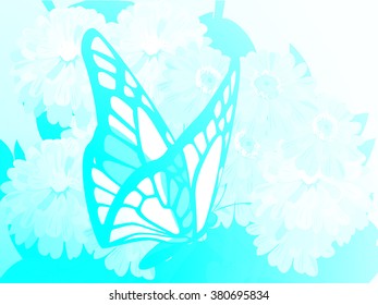 Butterfly on flowers