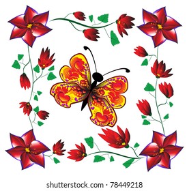 butterfly on flowers
