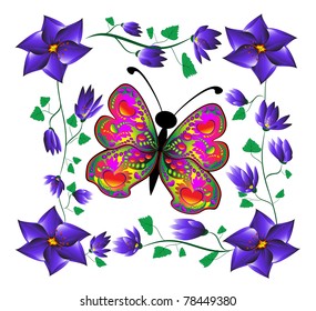 butterfly on flowers
