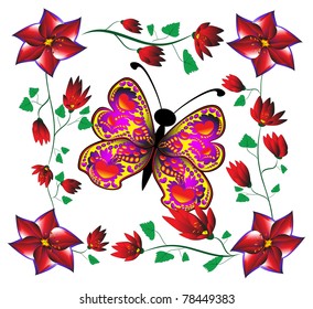 butterfly on flowers