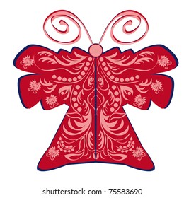 butterfly on isolated background. Illustration