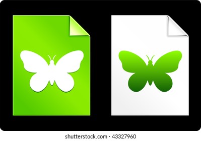 Mariposa en el juego de papel Ilustración vectorial original Archivo compatible AI 8