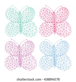 Butterfly on simple white background - Butterfly variations 