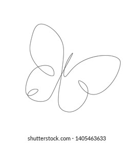 Butterfly on white background vector illustration