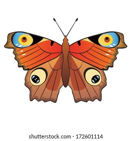 Butterfly on a white background .Vector. EPS-10 (non transparent elements), gradient. 